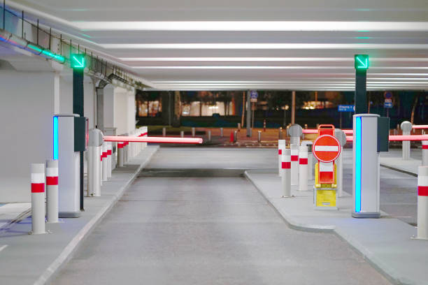 Parking gate barrier opening automatically